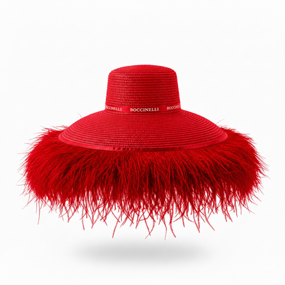 Untamed Ostrich Fringe Hat