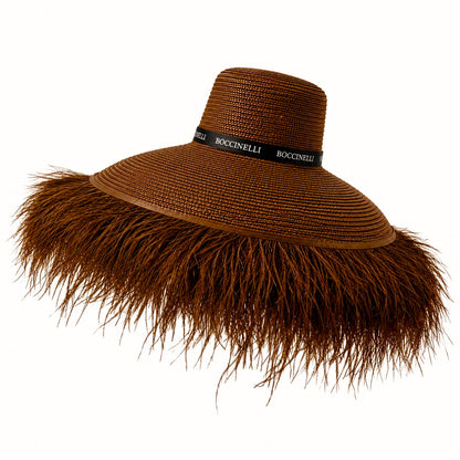 Untamed Ostrich Fringe Hat