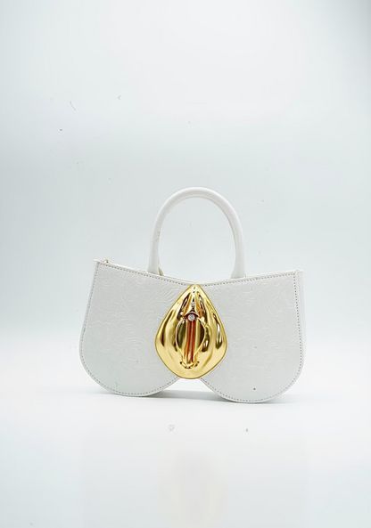 White leather, Gold Vulva
