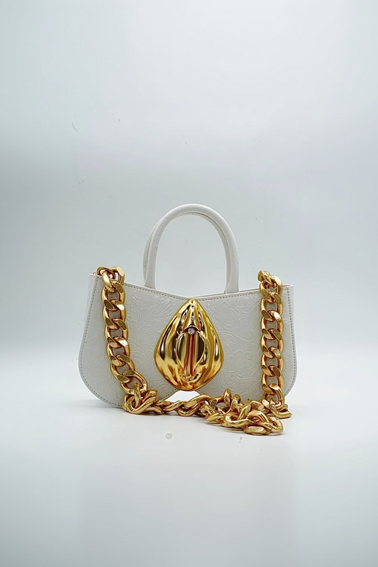 White leather, Gold Vulva