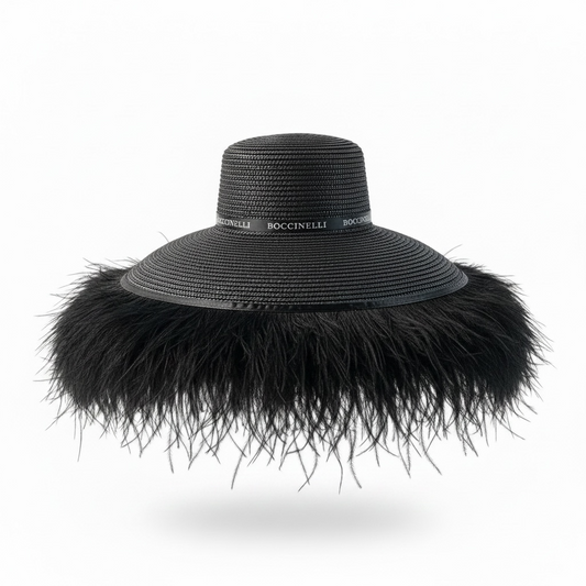 Untamed Ostrich Fringe Hat