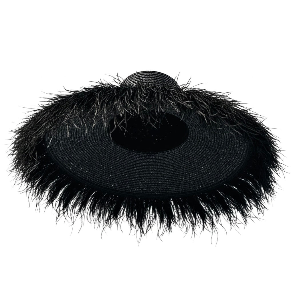 Untamed Ostrich Fringe Hat