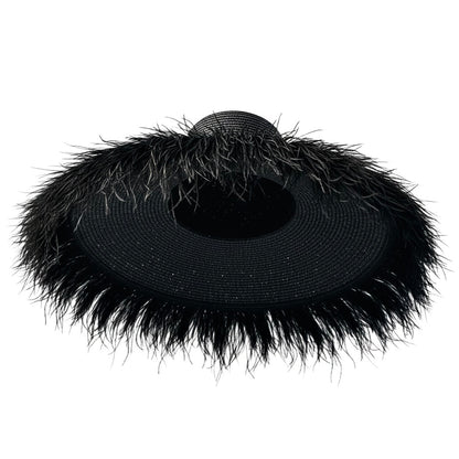 Untamed Ostrich Fringe Hat