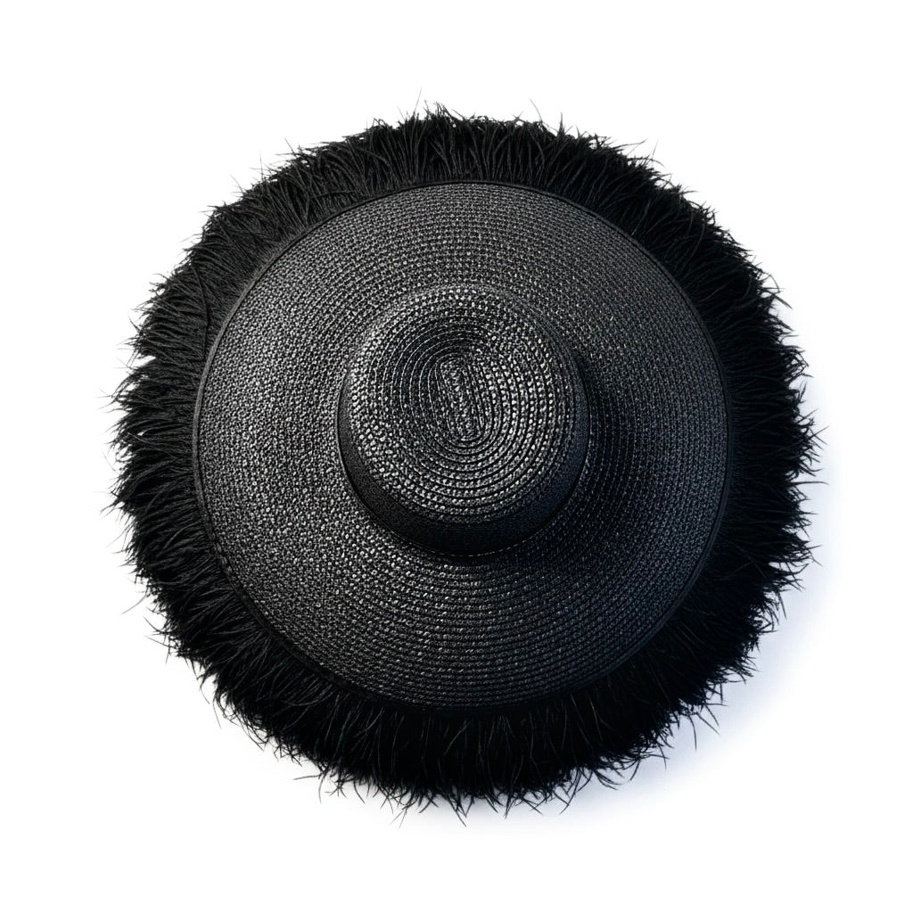 Untamed Ostrich Fringe Hat