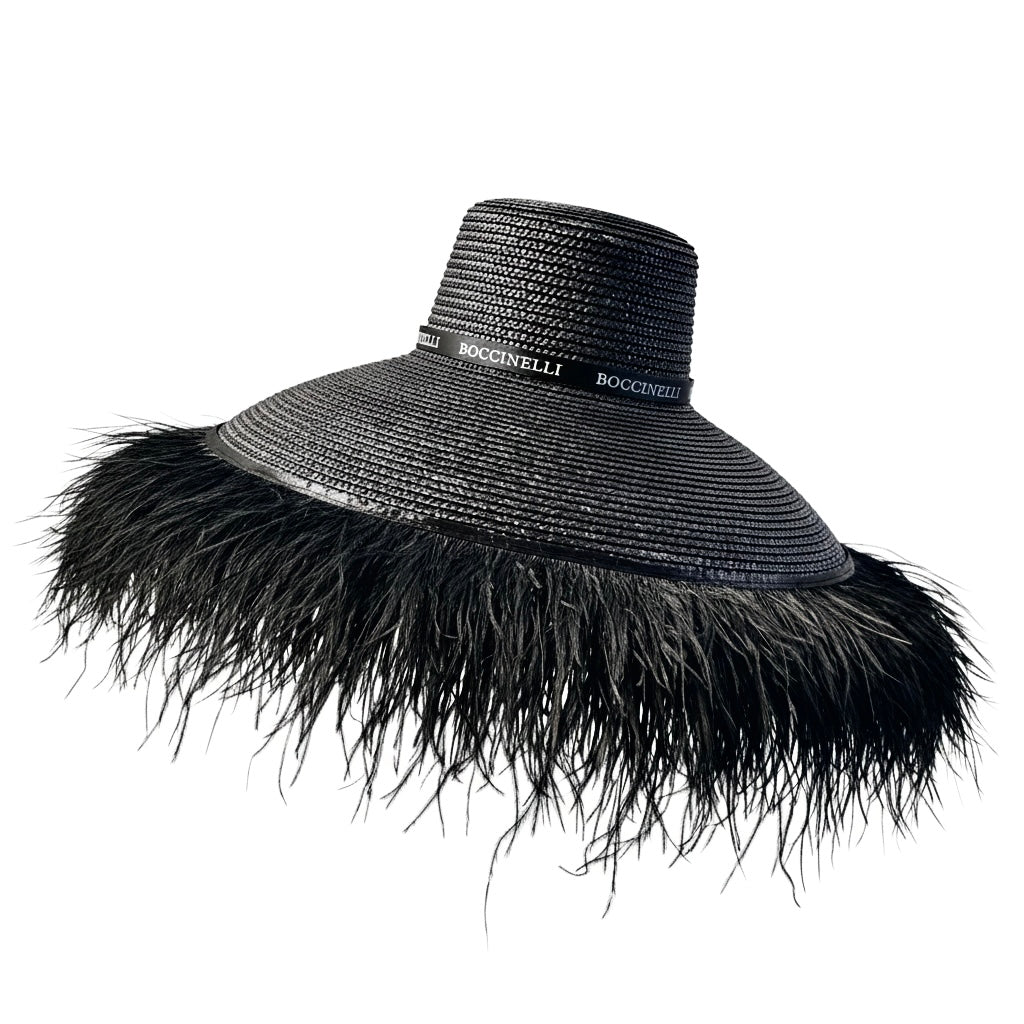Untamed Ostrich Fringe Hat
