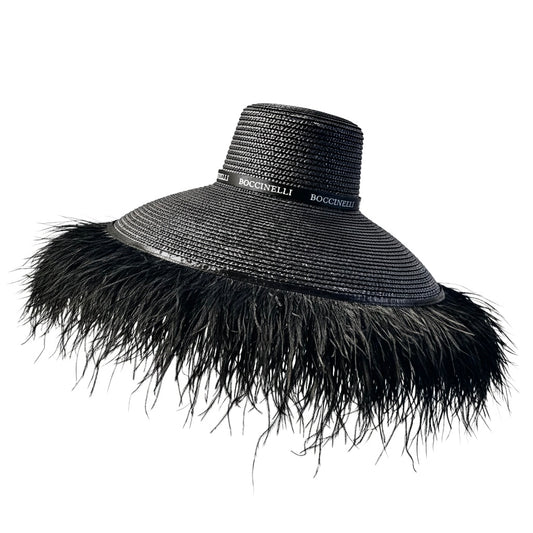 Untamed Ostrich Fringe Hat